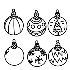 doodle christmas ball ornament collection