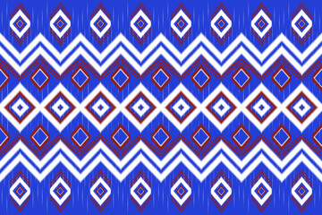 Ikat Blue seamless geometric pattern - Seamless ikat blue - Hand weaver ikat seamless design - Seamless pattern - digital pattern ikat  