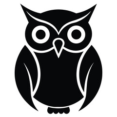 owl bird silhouette vector illustration