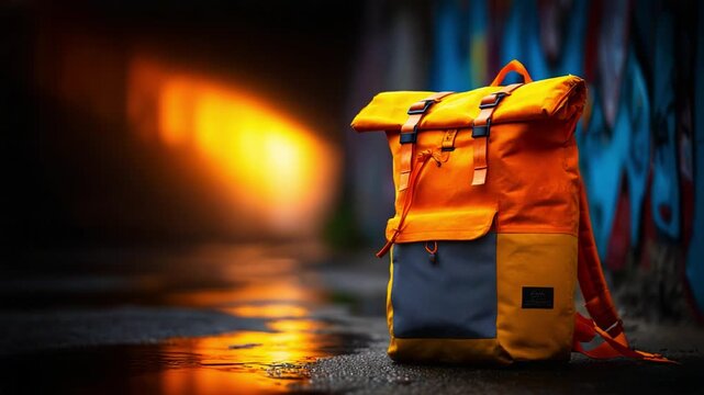 Vibrant and Stylish Backpack: A Stunning Display of Color and Design Perfect for Urban Adventures, Outdoor Excursions, or Daily Use, Showcasing Unique Features and Craftsmanship