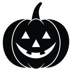 pumpkin jaw silhouette vector illustration