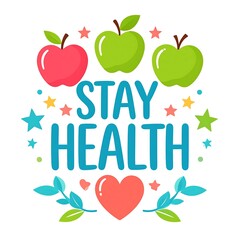 Cute graphic with apples and a motivational message