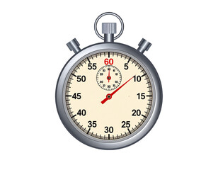 stopwatch on white background