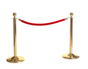 red carpet isolated on white