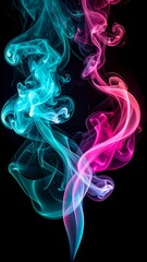 Obraz premium Abstract swirls of vibrant smoke