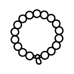 Bracelet Fashion Accessory With Round Beads Icon For Web And Graphic Design