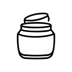 Cosmetic Jar With Metallic Lid For Cream Icon For Web And Graphic Design