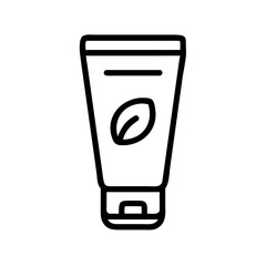 Cosmetic Tube Packaging With Dispenser Cap Icon For Web And Graphic Design