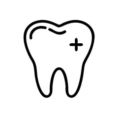 Human Tooth Dental Healthcare Medicine Icon For Web And Graphic Design
