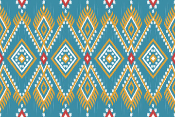 Ikat tribal ethnics in multi-colors combination and beautiful design - Seamless pattern ikat