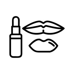 Pair Of Lipstick Makeup Items For Beauty Accessory Icon For Web And Graphic Design