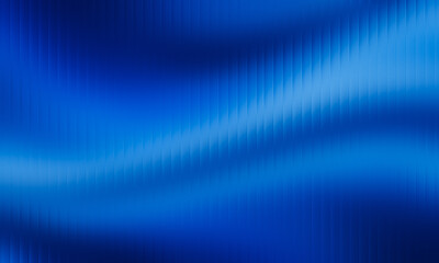 Fototapeta premium Abstract blue background with vertical brushed metal texture and smooth wavy lines