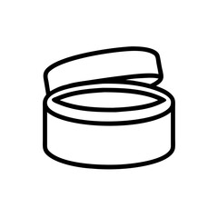 Round Cream Cosmetic Jar With Flat Lid Icon For Web And Graphic Design