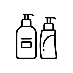 Shampoo Conditioner Cosmetic Set Bottles Icon For Web And Graphic Design