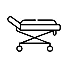 Stretcher Hospital Emergency Transport Bed Icon For Web And Graphic Design