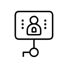 VPN Connection Through Online Profile Icon For Web And Graphic Design