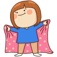 A cute and kind girl