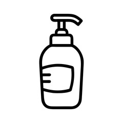 Wide Cosmetic Lotion Pump Bottle Icon For Web And Graphic Design