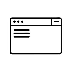 Window Interface with Header and Content Sections Icon For Web And Graphic Design