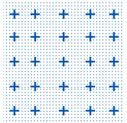 Seamless Square Grid Texture - Graph Paper Sheet with Crosses for Architecture & Technical Drawing Vector