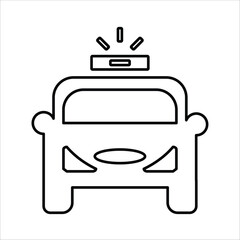 Obraz premium police icons. simple line vector