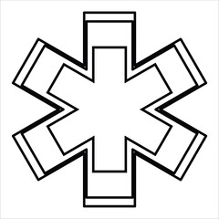 Obraz premium paramedics icons. simple line vector