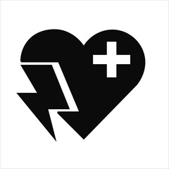 Obraz premium AED icons. simple solid vector