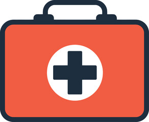First aid kit medical emergency health care service icon vector