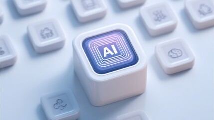 Blue key on futuristic keyboard representing advanced airdrop analyzer concept for digital financial management