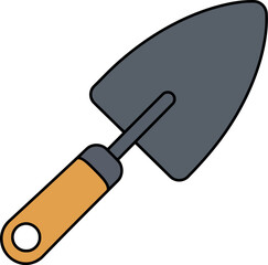 Gardening trowel tool for planting and digging handheld spade vector