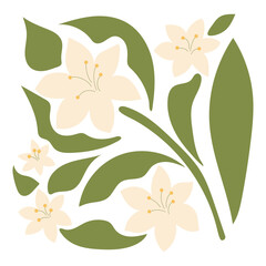 Vintage Floral Tile Illustration