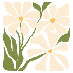 Vintage Floral Tile Illustration
