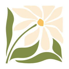 Vintage Floral Tile Illustration