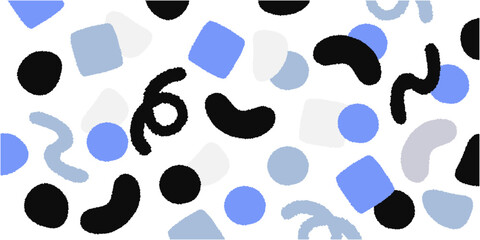 冬色カラーの抽象模様の背景素材イラスト