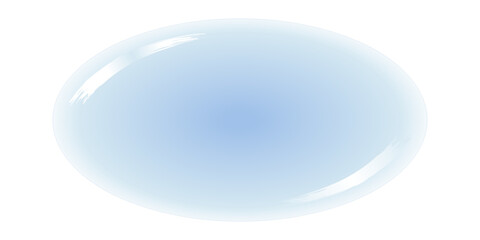 水滴をイメージした楕円形のフレーム素材イラスト
