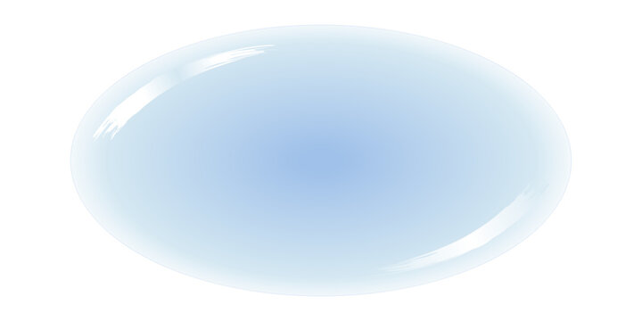 水滴をイメージした楕円形のフレーム素材イラスト
