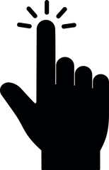 Finger tap cursor icon action selection interface user interaction vector