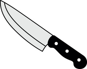 Sharp kitchen chef knife cooking tool professional culinary utensil vector