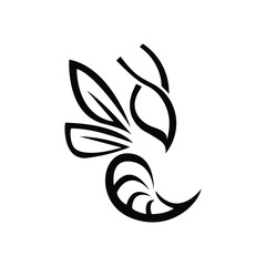 Bee Logo. Bee Logo With Modern and Geometric Design For Brand Identity.