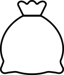 ゴミ袋のアイコン　モノトーン