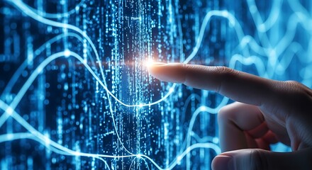 Modern Tech Interface Hand Gesture