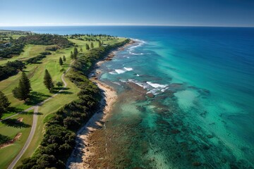 Golf Australia: Aerial View of Seaside Golf Course on New South Wales South Coast