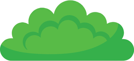 Obraz premium Vibrant green bush element isolated nature plant graphic vector
