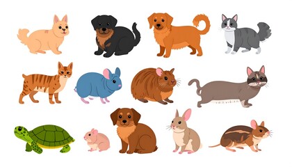 Fototapeta premium Cute cartoon animals