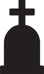 silhouette art of a white cross on cemetery