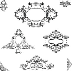 set of decorative elements for design