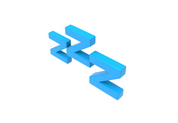 sleepy top view without shadow 3d render