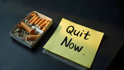 Concept of quitting bad habits symbolized by cigarette.
