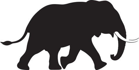 Elephant silhouette, Asian elephant, African elephant in silhouette