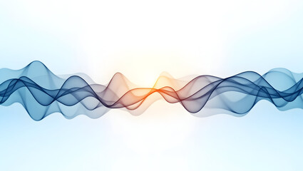 Alpha wave A stunning abstract visualization of alpha brainwaves, shimmering as layered, transparent blue and gold sine waves floating in a perfectly (4)